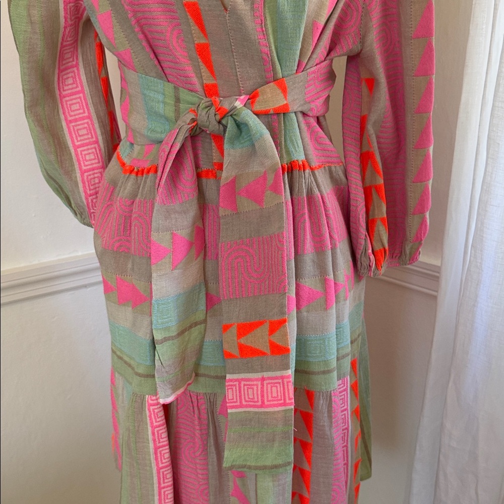 Sofia Colorful Geometric Patterned Dress - Picture 2 of 6